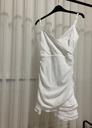 xs Beden Beyaz mini elbise