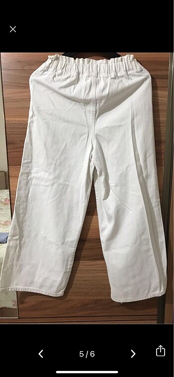 xl Beden beyaz Renk İspanyol paça pantolon