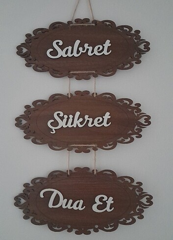 Sabret şükret dua et dekor ürünü 