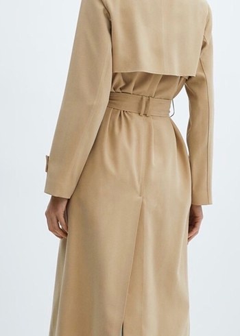 Bej Kemerli mango Trençkot - Görsel 7