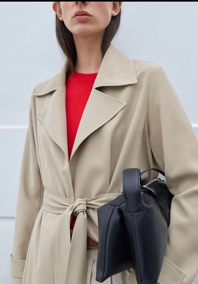 Bej Kemerli mango Trençkot - Görsel 2