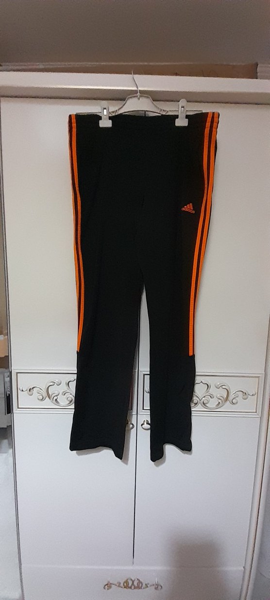 Turuncu Fermuarlı Adidas erkek Eşofman Takımı - Görsel 4