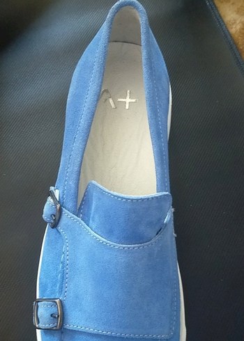 Mavi Süet orjinal erkek ayakkabı - Görsel 5