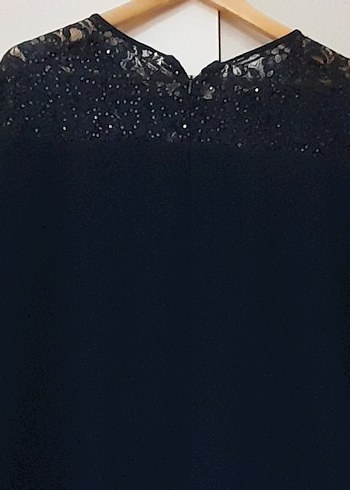 Lilas xxl marka dantel Lacivert  Elbise - Görsel 2