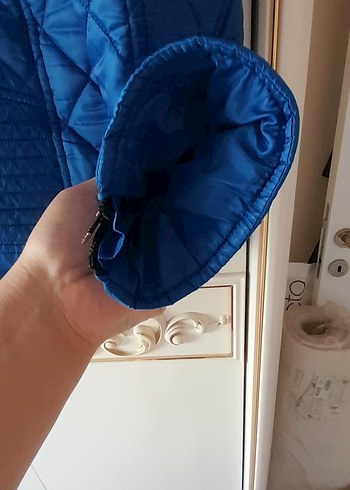 Mavi Fermuarlı lcw marka xxl şişme mont - Görsel 6