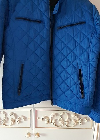 Mavi Fermuarlı lcw marka xxl şişme mont - Görsel 7