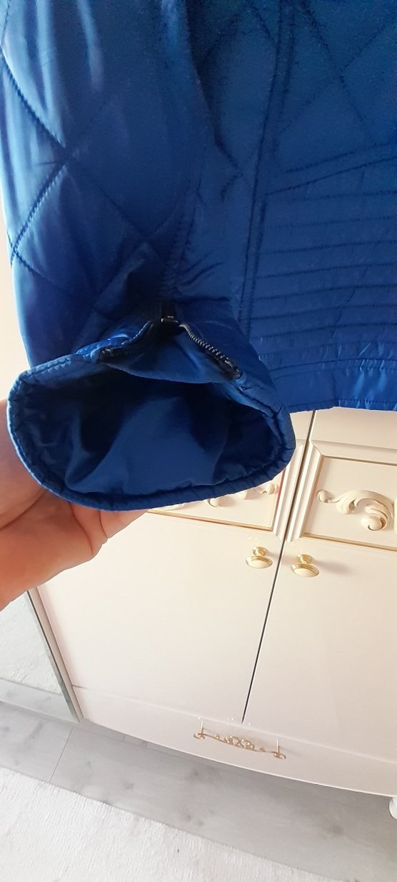 Mavi Fermuarlı lcw marka xxl şişme mont - Görsel 5