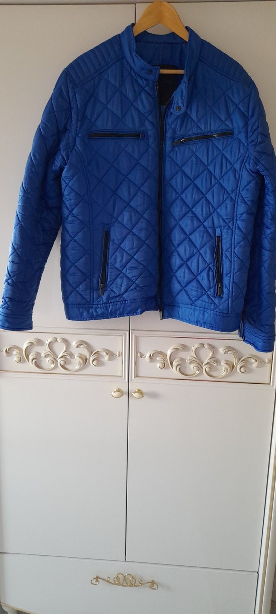 Mavi Fermuarlı lcw marka xxl şişme mont - Görsel 2