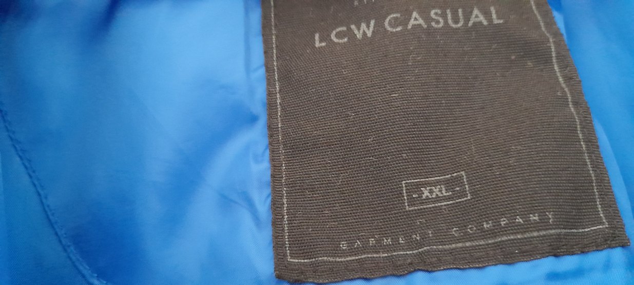 Mavi Fermuarlı lcw marka xxl şişme mont - Görsel 3