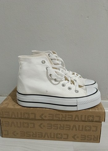 38 Beden Converse Beyaz Kadın Platform Spor Ayakkabı