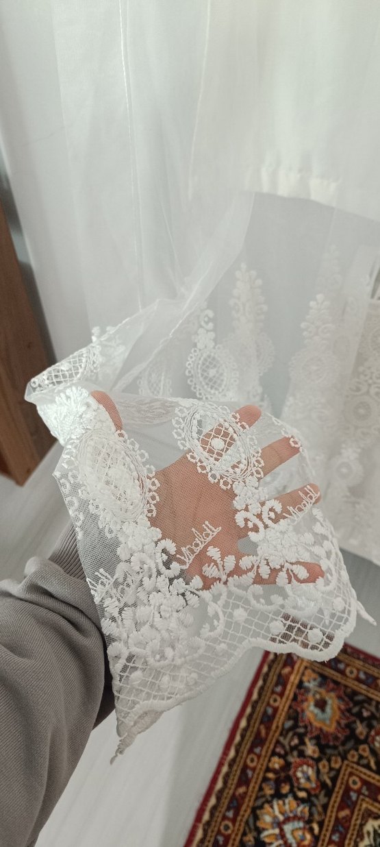 Beyaz Nakışlı Perde - Görsel 2