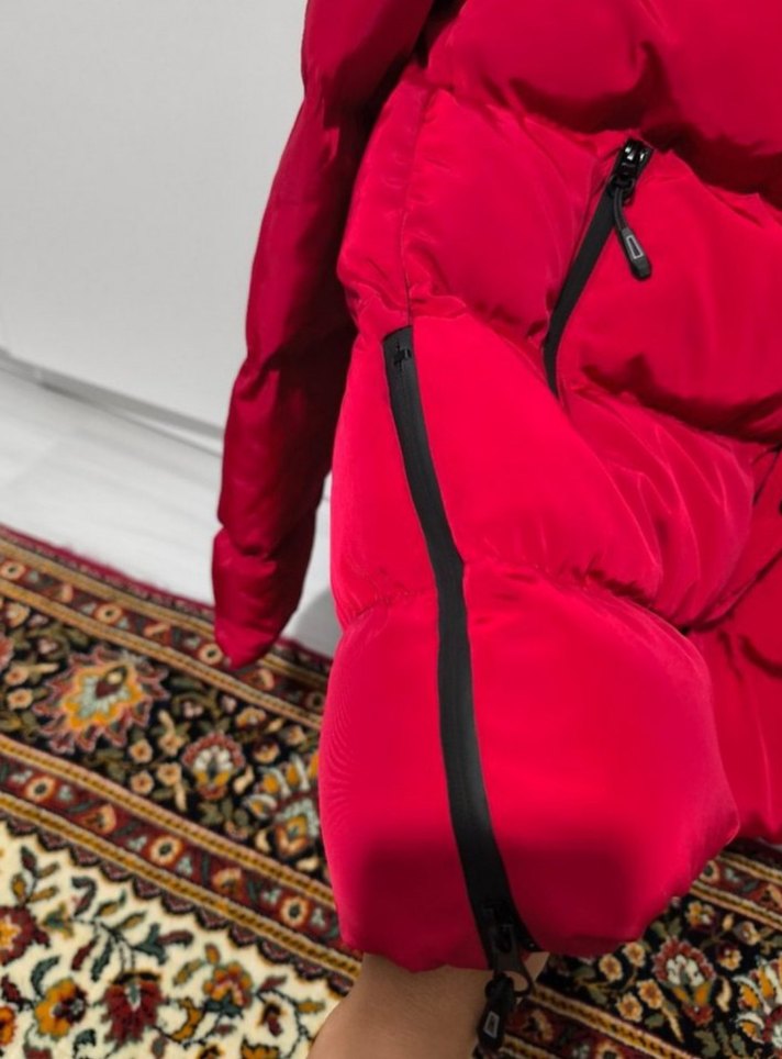 Kırmızı Erkek Kapitone Mont - Görsel 4