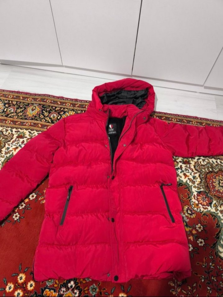 Kırmızı Erkek Kapitone Mont - Görsel 2