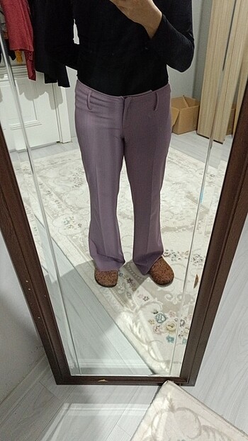 40 Beden mor Renk Yazlık pantolon