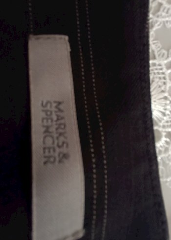 Siyah Pilili Kadın Kumaş Pantolon mark spenser marka - Görsel 7