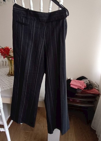 Siyah Pilili Kadın Kumaş Pantolon mark spenser marka - Görsel 8