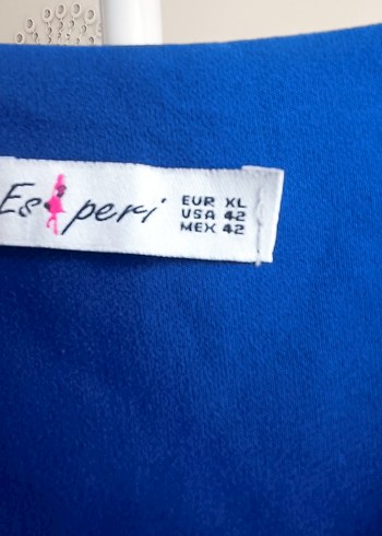 Mavi V Yakalı Piliseli Midi Elbise - Görsel 6