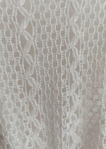 Dantel Detaylı Beyaz Uzun Bohem Elbise - Görsel 5