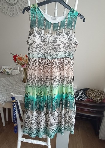 Bohem Çok Renkli Dantel Detaylı Mini Elbise - Görsel 3