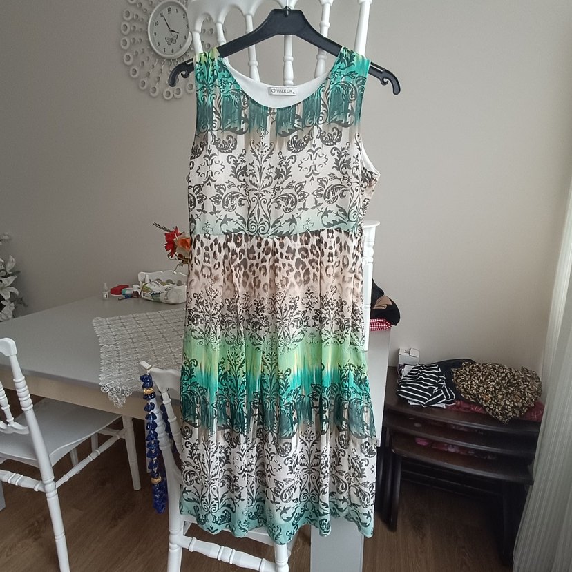 Bohem Çok Renkli Dantel Detaylı Mini Elbise - Görsel 5