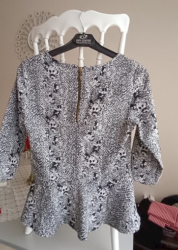 Gri Yılan Desenli harika mali var fakir Kollu Bluz - Görsel 3