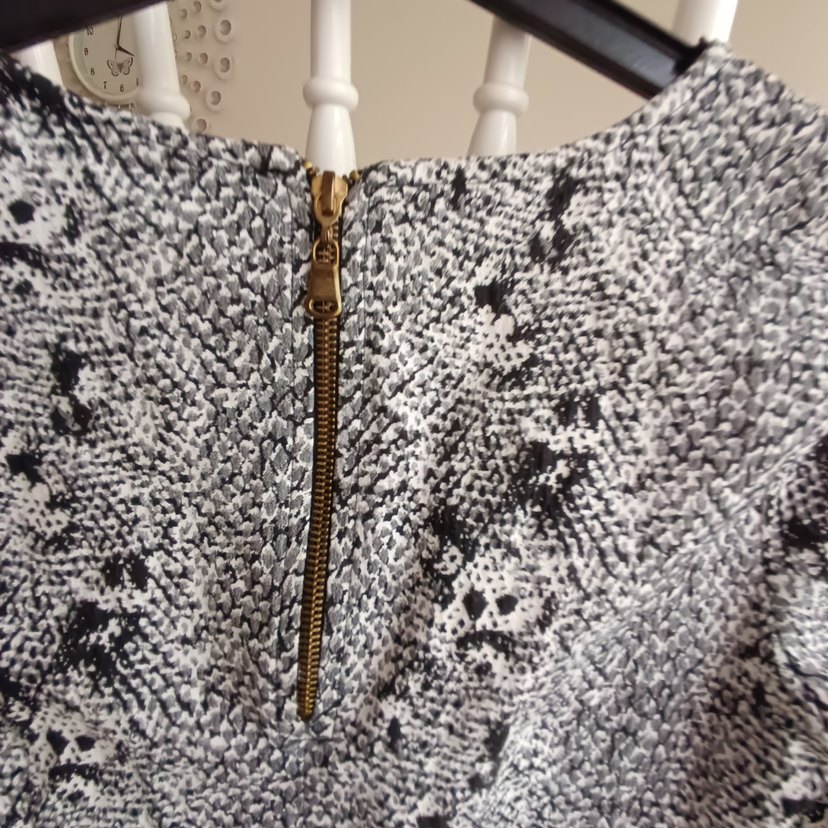 Gri Yılan Desenli harika mali var fakir Kollu Bluz - Görsel 4