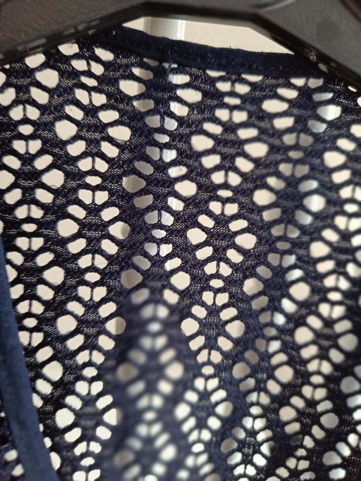 Lacivert Örgü Bohem Kadın Yelek - Görsel 5