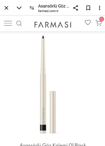 Farmasi Asansörlü siyah göz kalemi