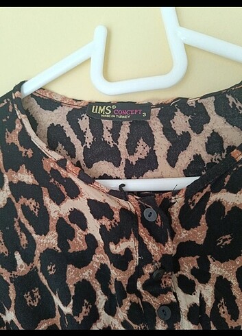 l Beden Leopar elbise