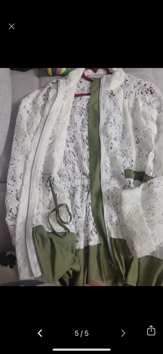 Dantel Detaylı Bohem Beyaz Kadın Ceket - Görsel 5