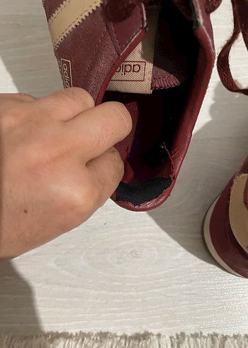 Bordo Adidas Süet Bağcıklı Günlük Spor Ayakkabı - Görsel 5