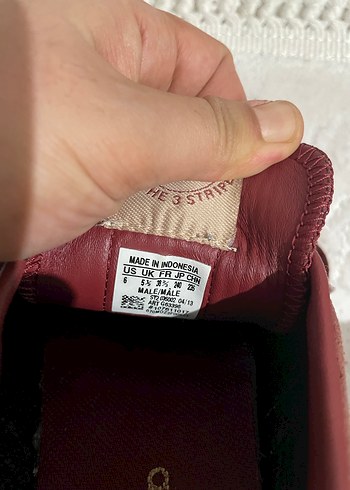 Bordo Adidas Süet Bağcıklı Günlük Spor Ayakkabı - Görsel 8