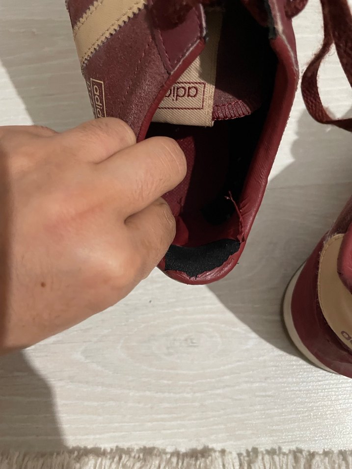 Bordo Adidas Süet Bağcıklı Günlük Spor Ayakkabı - Görsel 5