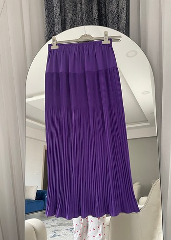 Mor Pilili Uzun Kollu Kadın Elbise - Görsel 5