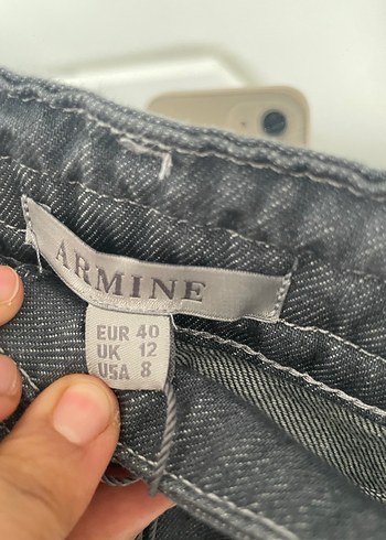 Gri Kot Midi Etek, Kemerli, Rahat Kesim - Görsel 6