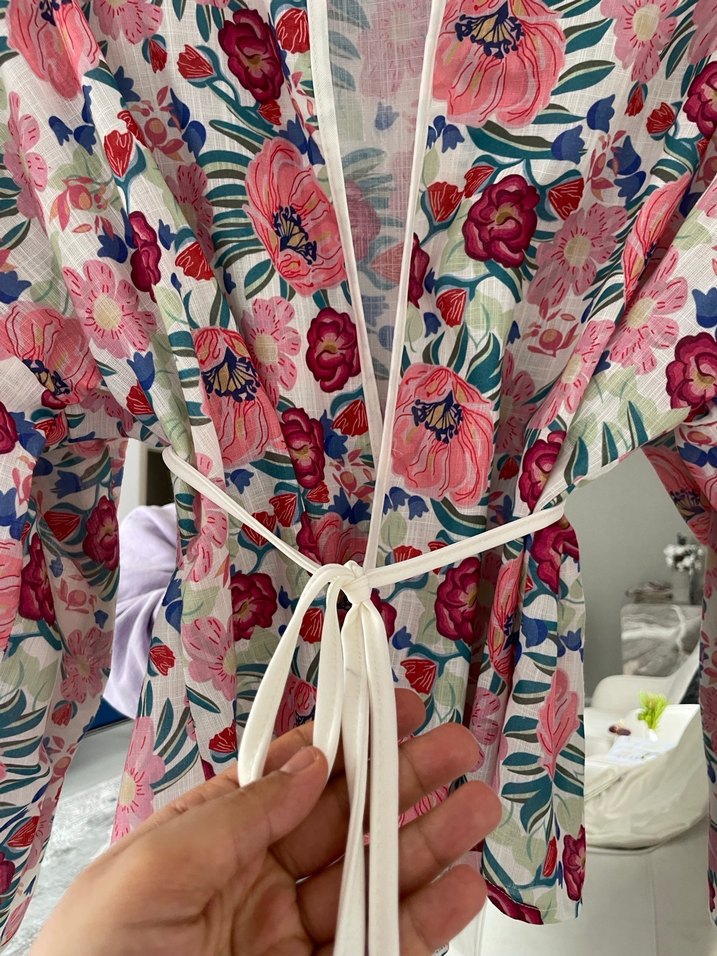 Çiçek Desenli Bohem Uzun Elbise - Görsel 4