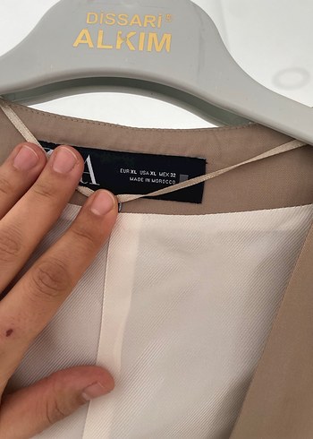 Kemerli Bej Kadın Yelek - Görsel 3