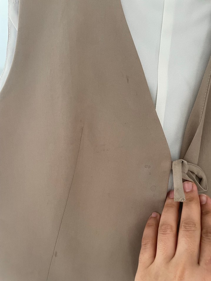 Kemerli Bej Kadın Yelek - Görsel 2