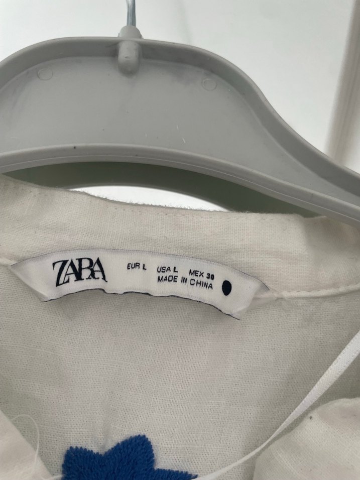 Mavi Nakışlı Bohem Kadın Mini Bluz - Görsel 2