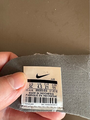 21 Beden beyaz Renk Nike spor ayakkabı