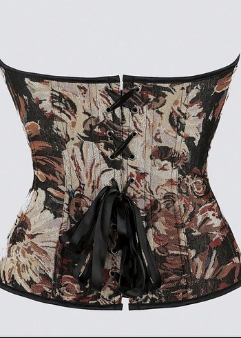 Sheinside Düğmeli Bohem Vintage Straplez Büstiyer