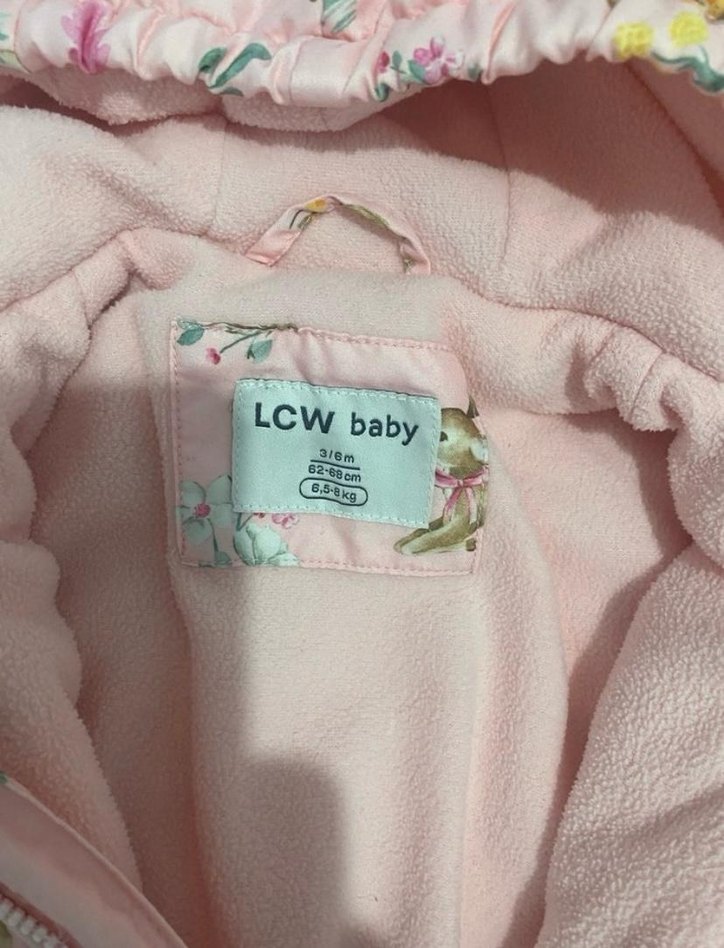 Nakışlı Pembe Bebek Tulumu Fermuarlı - Görsel 2