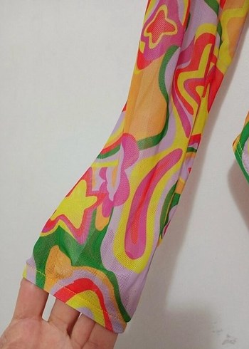 Renkli Bağcıklı Mini Kadın Mayo - Görsel 3