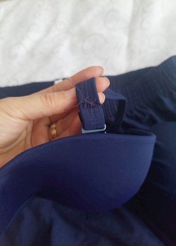 Koyu Mavi Mini Bikini Şort Takımı - Görsel 7