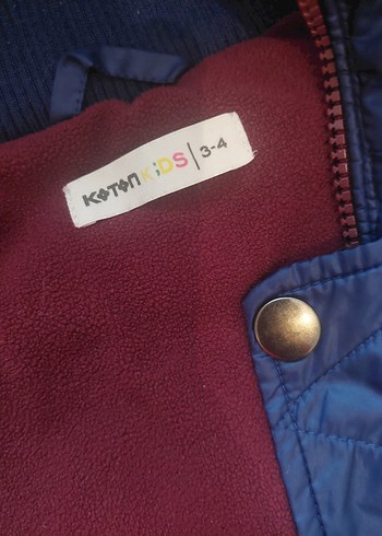 Düğmeli Lacivert Erkek Çocuk Mont - Görsel 3