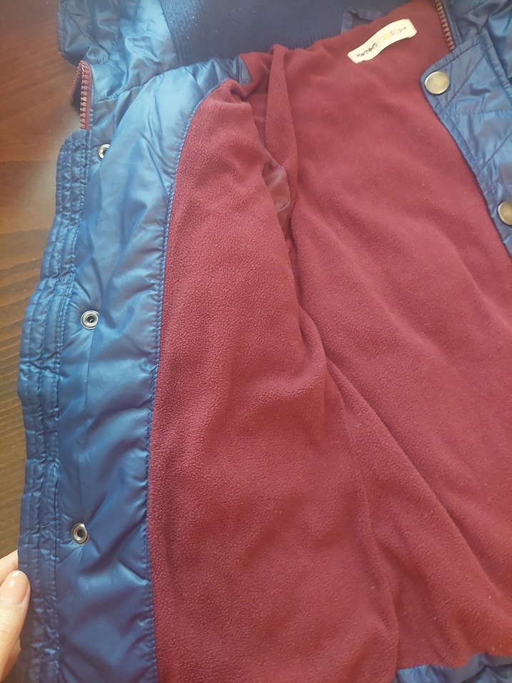 Düğmeli Lacivert Erkek Çocuk Mont - Görsel 2