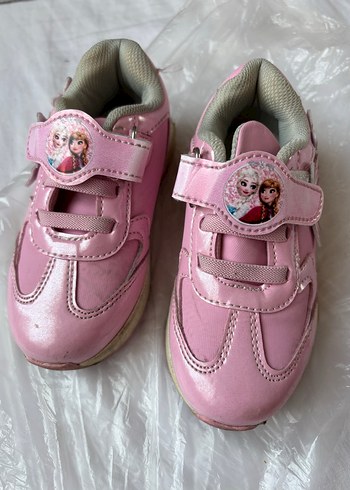 24 Beden Pembe Kız Çocuk Spor Ayakkabı Velcro Bantlı