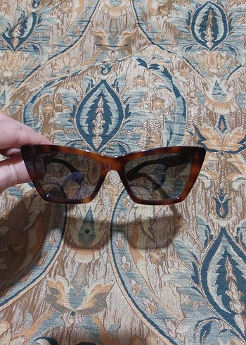 Kahverengi Tokalı Retro Kadın Gözlüğü - Görsel 4