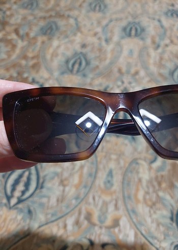 Kahverengi Tokalı Retro Kadın Gözlüğü - Görsel 2