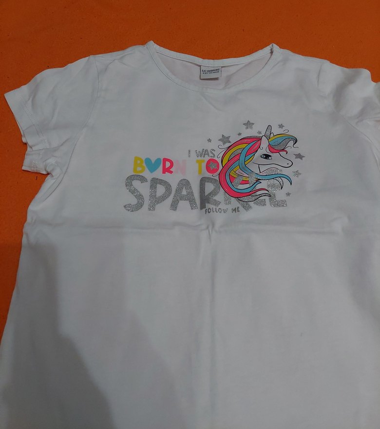 Kız Çocuk Baskılı Tişört ve tayt - Görsel 2